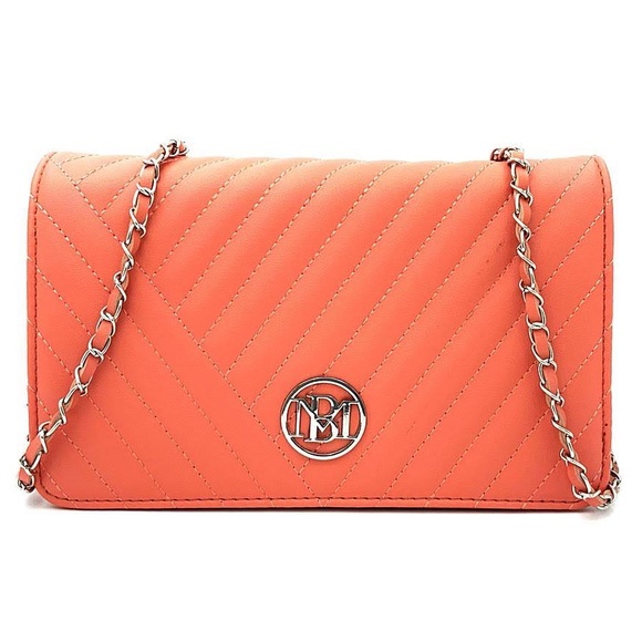 BADGLEY MISCHKA Coral Large Crossbody With Round Logo - Picture 1 of 3
